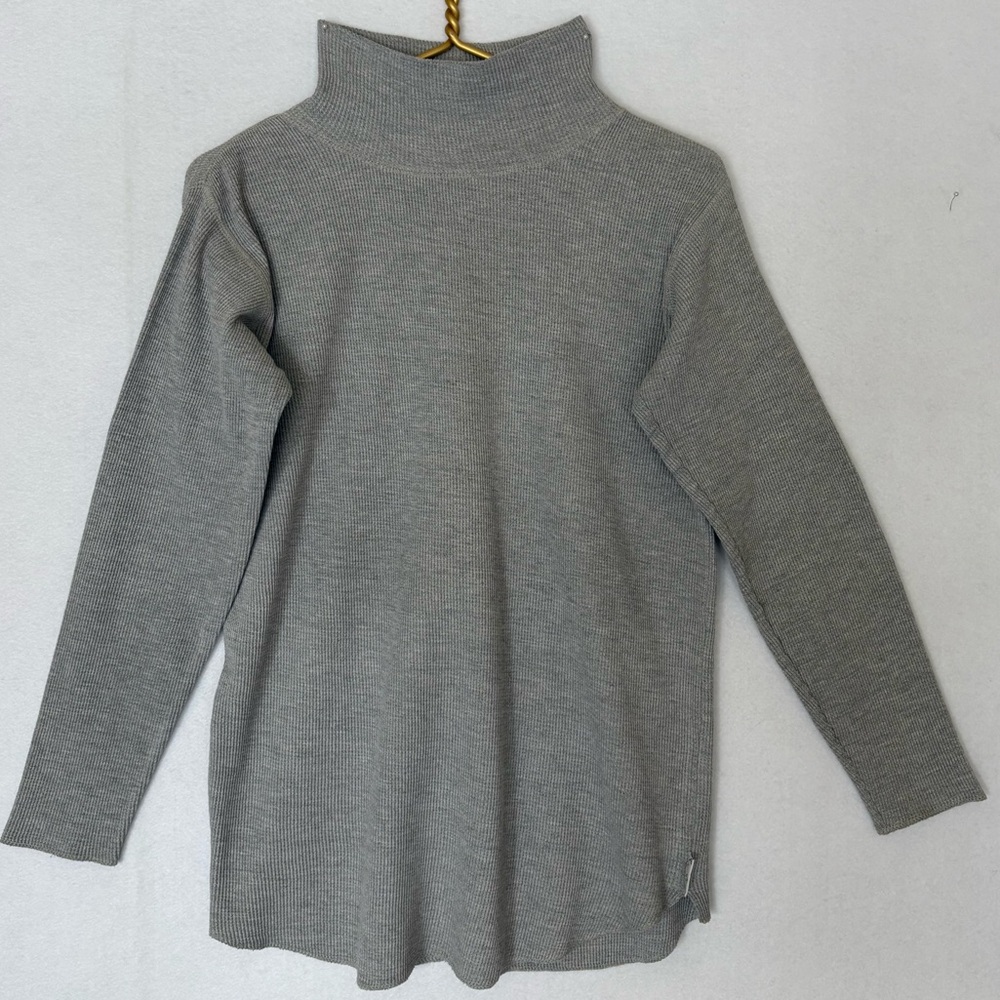 Vintage Men’s 80s Pierre Cardin Roll Neck Waffle Knit Pullover Shirt Size S